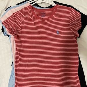 Polo Ralph Lauren Pink & White Strips Tee